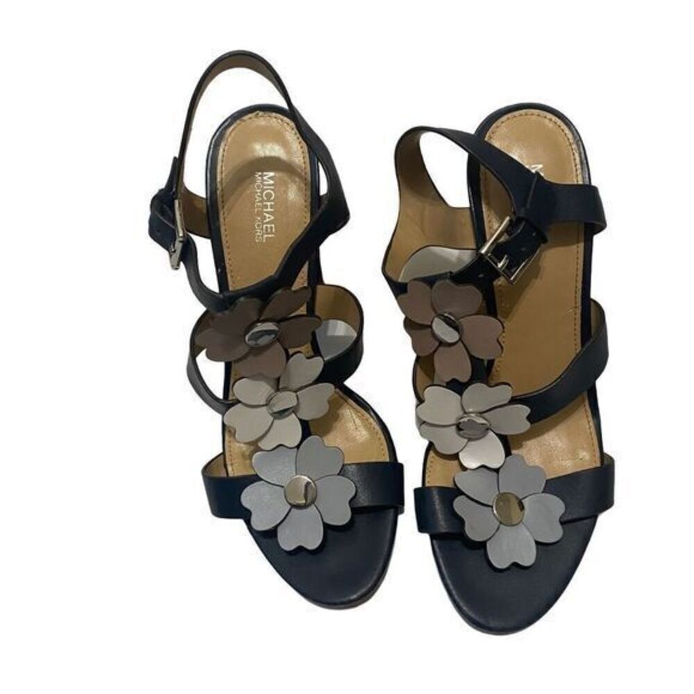 * Michael Michael Kors Open Toe Slingback Block Heel Size 8.5 Sandal Shoes